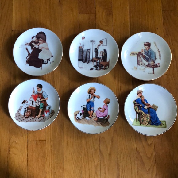 Set of 6  Norman Rockwell Museum 6 1/2" Collector Plates Limited Edition - Picture 1 of 8